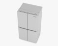 KitchenAid 36 inch Counter Depth 4 Door Refrigerator 3d model