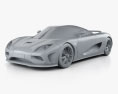 Koenigsegg Agera 2014 3d model clay render
