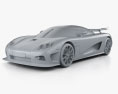 Koenigsegg CCXR 2010 3D模型 clay render