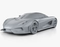 Koenigsegg Regera 2018 3D-Modell clay render