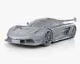 Koenigsegg Jesko 2022 3D-Modell clay render