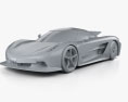 Koenigsegg Jesko Absolut 2022 3d model clay render