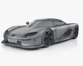 Koenigsegg CC 850 2024 3D模型 wire render