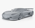 Koenigsegg CCGT 2010 3D модель clay render