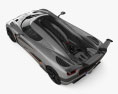 Koenigsegg One 1 2017 3D模型 顶视图