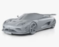 Koenigsegg One 1 2017 3D модель clay render