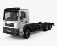 KrAZ 6511 Вантажівка шасі 2017 3D модель