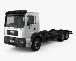 3D model of KrAZ 6511 Chassis Truck 2017