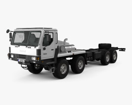 3D model of KrAZ 7634HE Chassis Truck 2018