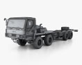 KrAZ 7634HE Camião Chassis 2018 Modelo 3d wire render