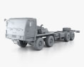 KrAZ 7634HE 底盘驾驶室卡车 2018 3D模型 clay render