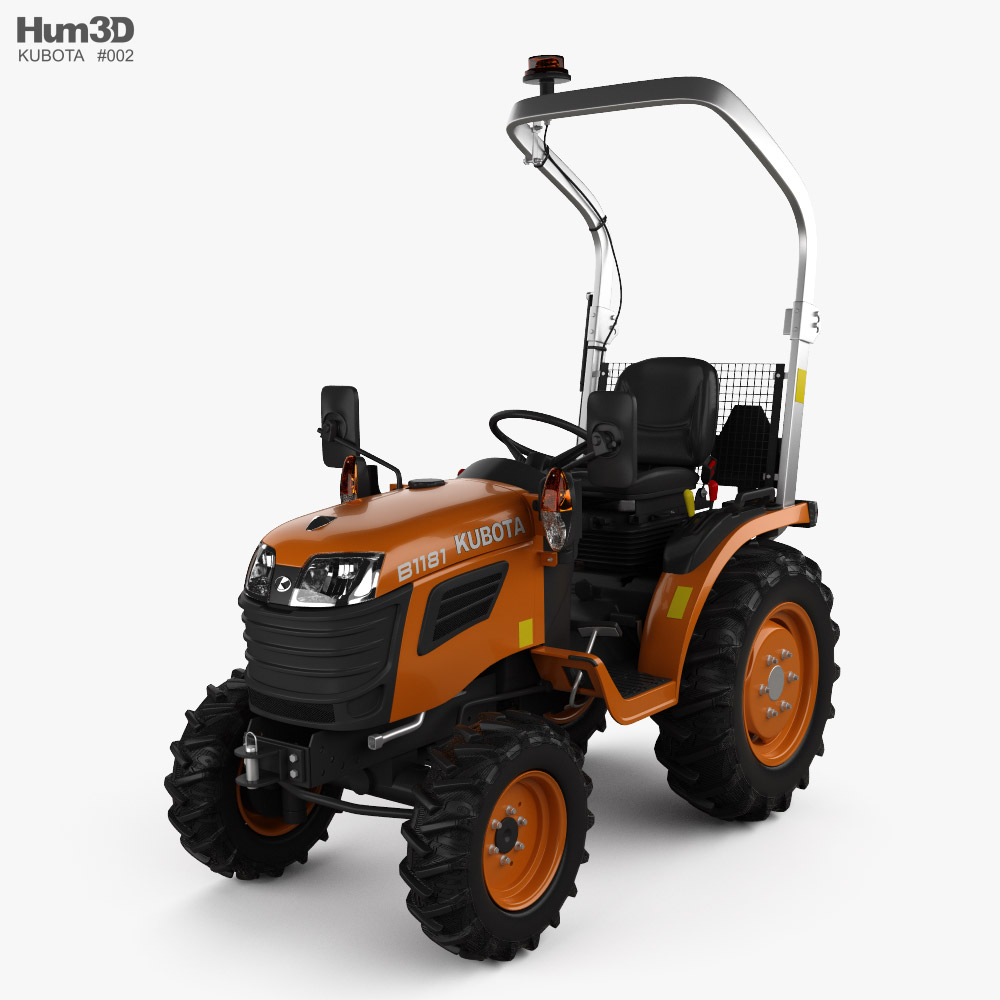 Kubota B1181 Tractor 2020 3D модель