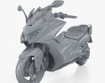 Kymco AK550 2024 3D модель clay render
