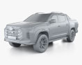 LDV T60 Dual Cab 2024 3D模型 clay render