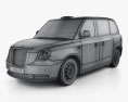LEVC TX Táxi 2022 Modelo 3d wire render