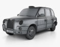 LTI TX4 London Taxi 2014 3d model wire render