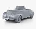 LaSalle Convertibile coupé (40-5267) 1940 Modello 3D clay render