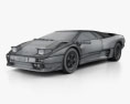 Lamborghini Diablo VT 1993 3D модель wire render