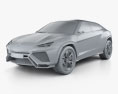 Lamborghini Urus 2014 3d model clay render