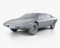 Lamborghini Urraco P300 1979 3D 모델  clay render