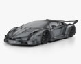 Lamborghini Veneno 2013 3D-Modell wire render