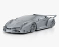 Lamborghini Veneno 2013 3D模型 clay render