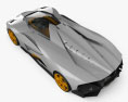Lamborghini Egoista 2014 3D模型 顶视图