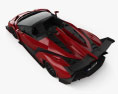 Lamborghini Veneno 雙座敞篷車 2016 3D模型 顶视图