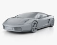 Lamborghini Gallardo 2014 Modello 3D clay render