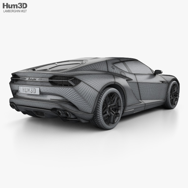 The Lamborghini Terzo Millennio Concept Car, 3D CAD Model Library