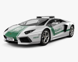 Lamborghini Aventador Police Dubai 2016 3D model