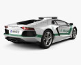 Lamborghini Aventador 警察 Dubai 2016 3D模型 后视图