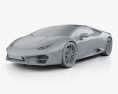 Lamborghini Huracan LP 580-2 2018 3D-Modell clay render