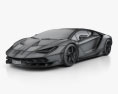 Lamborghini Centenario 2020 3D модель wire render