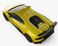 Lamborghini Huracan Performante 2020 3d model top view