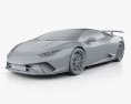 Lamborghini Huracan Performante 2020 3D模型 clay render
