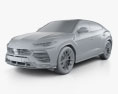 Lamborghini Urus 2020 3D-Modell clay render