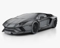 Lamborghini Aventador S 2020 3D модель wire render