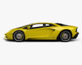 Lamborghini Aventador S 2020 3D-Modell Seitenansicht