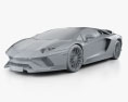 Lamborghini Aventador S 2020 3D модель clay render