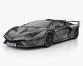 Lamborghini SC18 2021 3D 모델  wire render