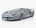Lamborghini SC18 2021 3D модель clay render