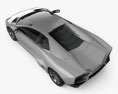 Lamborghini Reventon 인테리어 가 있는 2009 3D 모델  top view