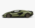 Lamborghini Sian 2023 3D模型 侧视图