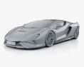 Lamborghini Sian 2023 3D模型 clay render