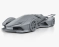 Lamborghini V12 Vision Gran Turismo 2021 3Dモデル clay render