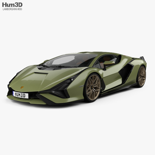 Lamborghini Sian 带内饰 2020 3D模型