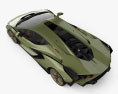 Lamborghini Sian HQインテリアと 2023 3Dモデル top view