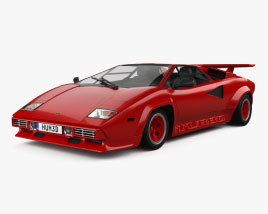 Lamborghini Countach Turbo 1988 3D model