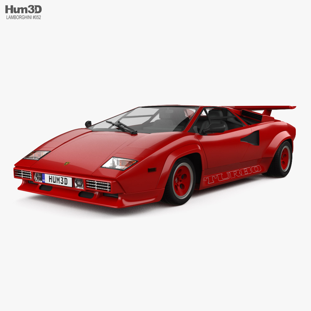 Lamborghini Countach Turbo 1988 3D model